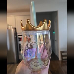New! Starbucks Overseas Glass Crown Cup